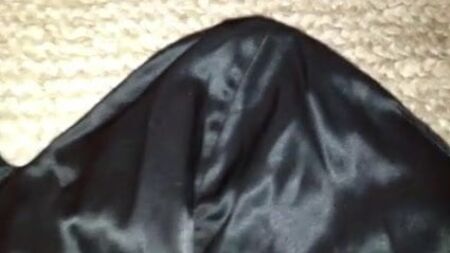 Black Satin Prom Dress