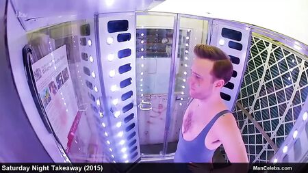 Male Celebrity Olly Murs huge bulge during reality tv show