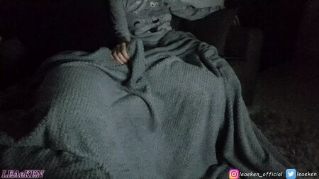 Horror movie night, blanket and cumshot. The best!