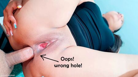 OMG, that's the wrong hole! ... It was hard! - Accidental Anal