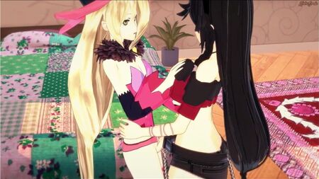 Velvet strapon fucks Magilou. Tales of Berseria Hentai