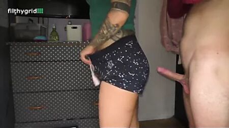 Angie farts on dick