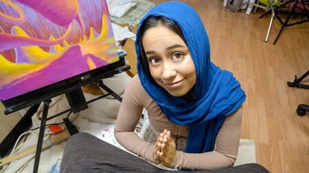 Dania Vega - Teach Me, Stepbrother [2021, Teen Latina, Hijab, POV, Blowjob, Hardcore, All Sex, 1080p HD]